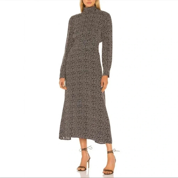 Flynn Skye Magnolia floral mock neck maxi dress in blush Pearl - Picture 2 of 13